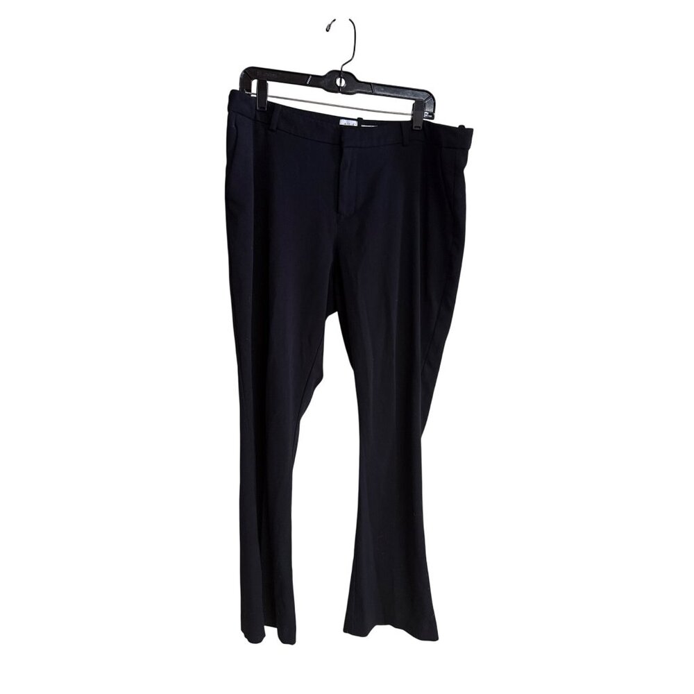 A.n.d. Easy Womens Stretch Black Dress Pants Size 16 With Front Pockets & Elasti